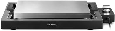 BALMUDA The Teppanyaki | Electric Griddle | 15” W x 9.6” D Cooking Surface | 6.6mm Thick Plate | Precise Temperature Control (320°F–430°F) | 360 Design | Perfect for Steak, Okonomiyaki, Crepes, & More