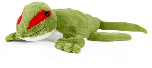 Warmies mikrovågsugnsvänlig plyschgecko-värmedyna, viktad värmeplysch, lätt doftande med fransk lavendel - Stor