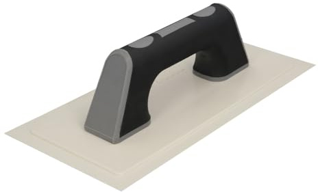 Llana - herramienta con mango de plástico ABS y borde flexible, ideal para lechadas, base de 280x140 mm, mango ligero y ergonómico.