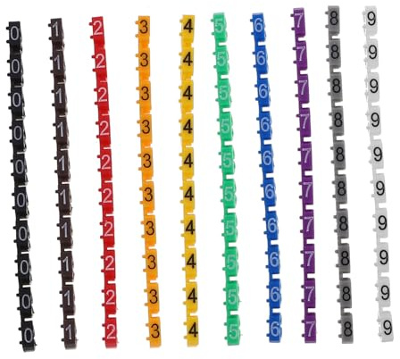 LOLIPPYY 100pièces Lot De Tubes Marqueurs Numérotés Plastique Pour Câbles Identification Et Étiquetage De Fils