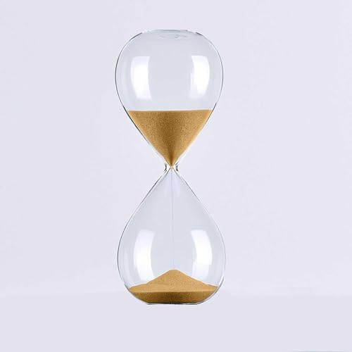 Timer A Clessidra, Timer A Uovo, Timer da Cucina con Orologio A Sabbia, Timer A Sabbia Colorata, Clessidra di Vetro, Timer Orologio A Sabbia per Gioco in Aula Decorazione Dell'uff, Gold, 15 min