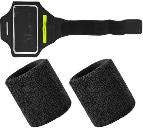 ATBUSS 1 sportväska och 1 par armband, mobiltelefonarmband, hörlursförvaringsväska, svettsäker löparväska, sporttillbehör.