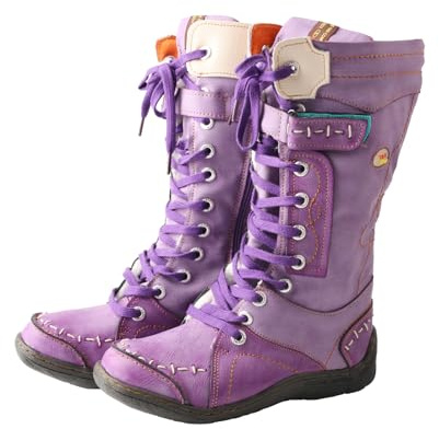 TMA EYES Botas de invierno para mujeres con suela plana, botas de nieve forradas de piel