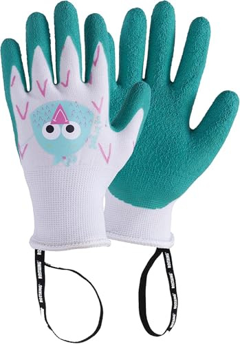 ROSTAING Gants Jardinage Enfant MARGOT - Paire de Gants de Jaridnage et Bricolage - Pour les Petites et Délicates Mains et la Sécurité de vos Enfants, Vert