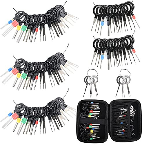 Terminal Removal Tool Kit 82 Pcs Depinning Tool Electrical Connector Pin Removal Extractor Kit Terminal Release Tool Set for Automotive Car