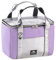 Elegante City Kühltasche in Lavendel/Silber 28x18x21 cm, ca. 10,5 l Volumen mit Breiten Tragegriffen für Picknick, Schule, Ausflüge, Reisen, Kosmetik