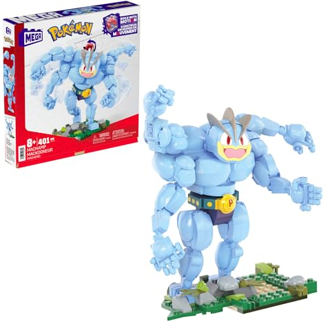 Mega Pokémon Coffret Construction Mackogneur Mécanisé avec Nouvelle Brique De Mouvement, Figurine avec 4 Bras Articulés, Hauteur 18 Cm, 401 Pièces, Jouet Enfant, A Partir De 4 Ans, HTH70