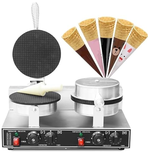 Macchina per coni di cialde per gelato commerciale Macchina per coni di cialda antiaderente elettrica per rotoli di uova Ciotole, Macchina per coni di cialda elettrica Teglia per cono gelato fatta