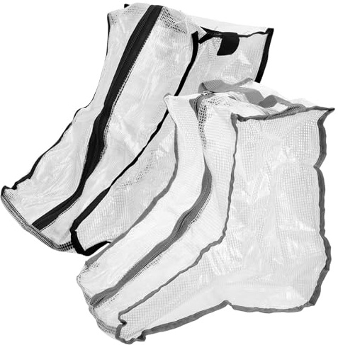 LIGIGWASH Sacchetti per Scarpe da Viaggio 2 Pezzi in Pvc Riutilizzabili e Pieghevoli, Copertura Antipolvere Trasparente per Stivali Corti, Organizer per Uso Domestico