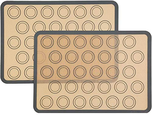NVOQILIN 2 moldes de silicona para macarrones para horno y fondant