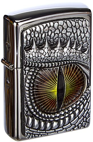 Zippo Feuerzeug 2002539 Dragon Eye Emblem Benzinfeuerzeug, Messing, Chrome