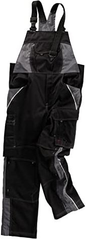 beb Arbeits-Latzhose INFLAME - schwarz/grau - Größe: 29