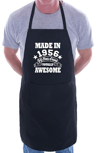 Print4U 70th Birthday Made In 1956 BBQ Cooking Funny Novelty Apron