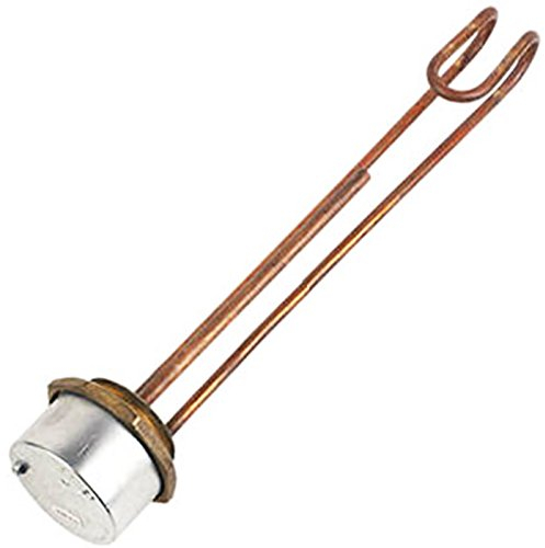 SPARES2GO 18 Copper Immersion Water Heater Element Copper Pocket + Thermostat