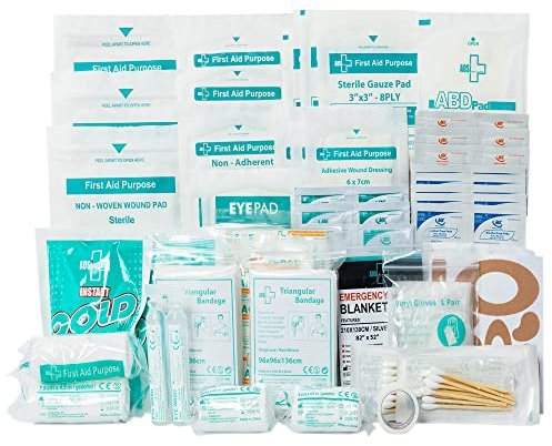 General Medi 160 Piece First Aid Kit Bag Refill Kit - Includes Instant Cold Pack, Bandages, Emergency Blanket, Moleskin Pad, Gauze - Extra Replacement Medical Supplies for First Aid