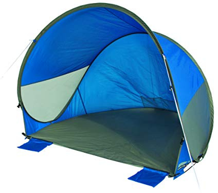 High Peak Pop Up Strandmuschel Palma, blau/grau, 10126