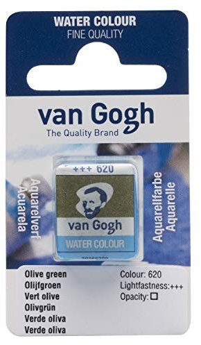 Van Gogh Aquarellfarbe, halbes Näpfchen, Olivgrün 620