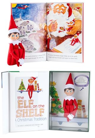 The Elf on the Shelf: A Christmas Tradition - Boy Scout Elf with Blue Eyes - Includes Artfully Illustrated Storybook, Keepsake Box and Official Adoption Certificate