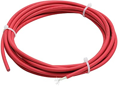 Mssoomm High Voltage Cable Wire, 50KV DC, 5.2mm OD, 22AWG, 5M, Red, For CO2 Laser Cutter, Engraver, Marking Machine