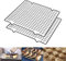 Cooling Racks, 2pcs Grill Rack for Baking Tray Oven Roasting Cooking, 28cm Cake Loaf Cooling Wire Rack Grid, Non Stick Stainless Steel Cooling Mesh (2PCS-28CM)