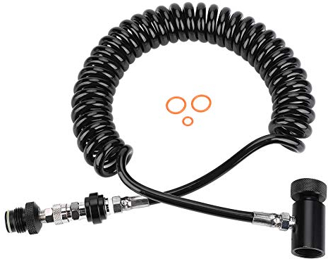 Paintball Schlauch, Hochleistungs Adapterschlauch Tank Fernbedienungsspule O Ring Deluxe Fernbedienung Airsoft Füllpeitsche Schlauch Wellsch Druckluftzylinder Anschlussventilschlauch Wellschlauch