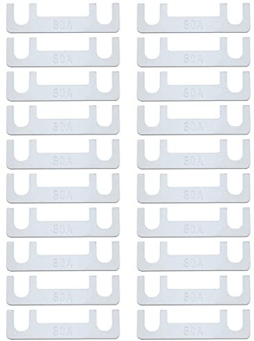 Create idea 20pcs Bande de Fusible Plat Remplacement Fusible de Bande d'ampli Mixte Fusible Automobile Lames de Fusible Plat Blocs de Fusibles Plats Accessoires de Voiture DC 32V