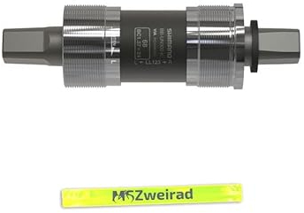 MSZweirad Shimano Fahrrad Innenlager BB-UN300 Vierkant BSA 68/73mm Verschiedene Achslängen inklusive Reflexband (68, 122,5mm (für Kettenkasten))