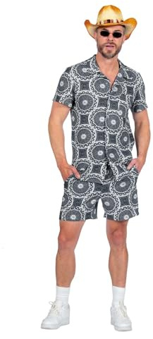 WILBERS & WILBERS 5117 – Festival set med mandalatryck, skjorta och byxor, festoutfit för män, sommardräkt, karneval