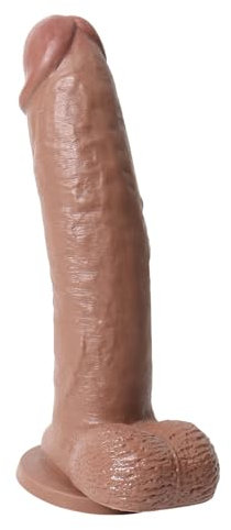 25 cm Großer Dicker Dildo, Realistische Große Gilikondildos für Freihändiges Sexspielzeug für Frauen, Lebensechter Großer Gefälschter Penis, Weicher Saugnapf mit Kugeln für Männliches oder Weibliches