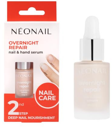 NEONAIL Overnight Repair Nail & Hand Serum - Siero per la Cura Delle Unghie e Cuticole - Trattamento Rinforzante, Idratante e Rigenerante - 6,5ml