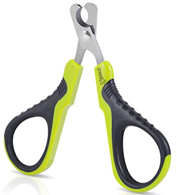 pecute Krallenschere Katzen, Katzen Schere für Anfänger toll geeignet, Katzen Nagelschneider Edelstahl, Katzen Nagelschere Licht, Krallenpflege für Welpen Katzen Kaninchen Kleintiere (Grün)