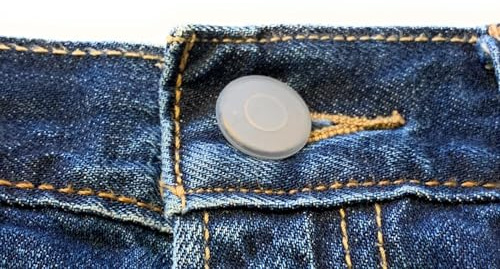 Silicone Button Covers for Buttons – Prevent Tiny Holes in Shirts & Tops – Fits Larger Buttons – Washer & Dryer Safe – 6 Pack, Clear