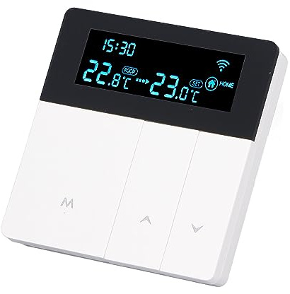 ZJchao Smart Programmerbar Termostat med LCD-skärm, Högprecisionstemperaturkontroll för Värmesystem, Kompatibel med Pannor och Varmvattenberedare, 90 240V AC, Idealisk för Hem och (WiFi,