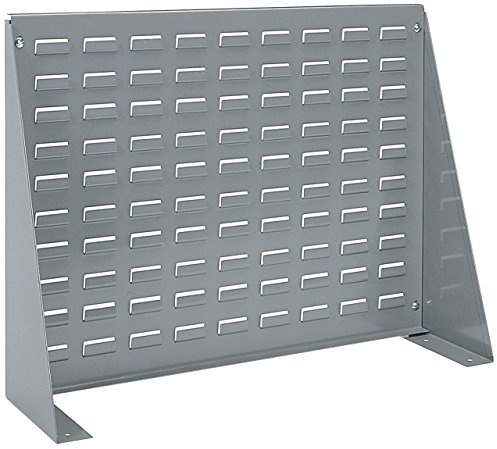 Akro-Mils 98600 Heavy Duty Steel Louvered Panel Standing Work Bench Storage Rack Garage Organizer for Mounting AkroBin Storage Bins, 28-Inch W x 8-Inch D x 20-Inch H, Gray