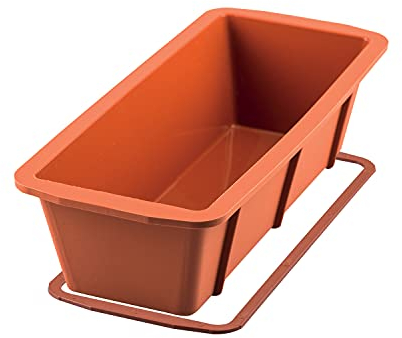 silikomart | SFT330 Stampo in Silicone per Torta PLUM CAKE, Antiaderente, Confezione da 1 Stampo per Dolci con Safe Ring, 260 x 100 mm, h 70 mm, Volume 1,5 l, Made in Italy