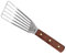 Mercer Culinary Praxis 6 x 3-Inch Fish Turner, Wood Handle, Stainless Steel, 38x10x3 cm, Silver