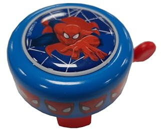 Marvel Spiderman Bike Bell Kids - Childrens Bicycle Bells with Loud Clear Ring, Easy Install Universal Fitting for Handlebars on Bikes, Trikes & Scooters, Ages 3+ Safety & Style Kids Bike Accessories