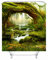 Xlabor Pflanzen Motiv Duschvorhang Wasserdicht Stoff Anti-Schimmel inkl. 12 Duschvorhangringe Waschbar Badewannevorhang 180x180cm Muster-C
