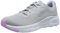 Skechers Damen 149722 Gymt Sneaker, Graues Netzgewebe, Lavendel, hellblauer Rand, 41 EU