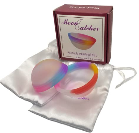 MoonCatcher mensdisc - Set med två storlekar| Återanvändbart alternativ till tamponger och bindor