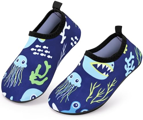 Kids Water Shoes,Toddler Swim Beach Shoes for Boys Girls,Children Pool Shoes Quick Dry Non-Slip Aqua Socks,Infant Barefoot Skin Water Socks for Swimming Pool Surfing Outdoor Sports Holiday Essentials