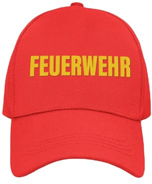 Alsino Mesh Cap Mütze Basecap Trucker-Cap Sicherheitskleidung für Polizei Feuerwehr Security Ordner, Motiv wählen:Feuerwehr - rot gelb