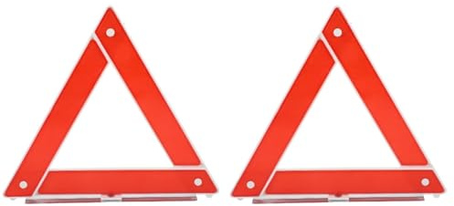 Gatuida 2 Uds Triángulo de Advertencia Plegable para Coche, Triangulos Coche Homologados, Advertencia en Caso de Parada Temporal o avería