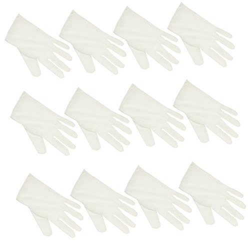 ANDRESLAD 6paare Mikrofaser Handschuhe Schmuck Inspektionshandschuhe Für Juweliergeschäfte Atmungsaktiv Waschbar Passend Für Hände