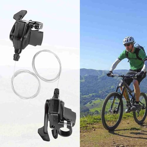 Culnflun Deragliatore per Bicicletta, 1 Paio di Leva Cambio velocità Bici 3x7/8/9, Sinistra/Destra Leve Cambio 9V, Accessorio Cambio Cambio per Bicicletta (3 * 8 velocità)