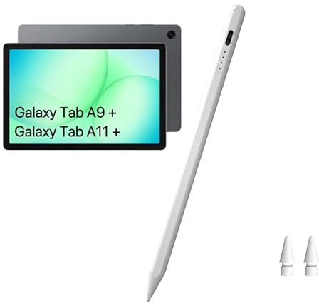 Pennino per Samsung Galaxy Tab A11/A9/A9+Plus con ricarica rapida, touchscreen preciso a stilo S per tablet Android (Bianco)