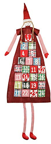 Pajoma - 57445A Relleno Muñeca Diseño de Tela Calendario de Adviento Longitud: 180 cm