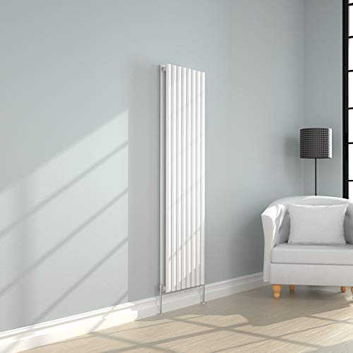 NRG Vertical Oval Column Radiator Bathroom Central Heating White 1800x472mm Double Panel Radiators