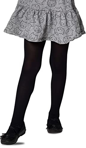 LORES Mallas lisas infantiles, para ballet, baile o colegio, 40 denier, opacas, fabricadas en Italia, Nerón, 7-8 años