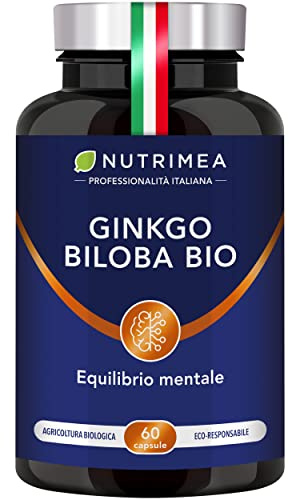 Ginkgo Biloba Biologico | Integratore per Memoria e Concentrazione | Aumenta le Prestazioni Cerebrali | Con Salvia Biologica